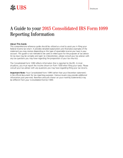 A Guide to your  Reporting Information 2013 Consolidated IRS Form 1099