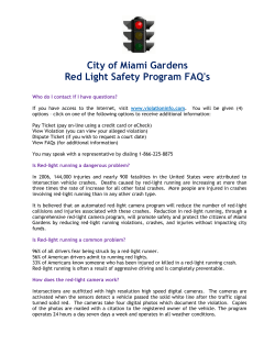 City of Miami Gardens Red Light Safety Program FAQ's