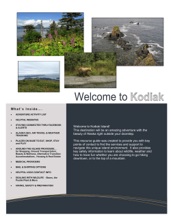 A Location Resource Guide  Welcome to Kodiak Island!