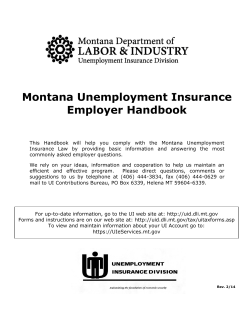 Montana Unemployment Insurance Employer Handbook