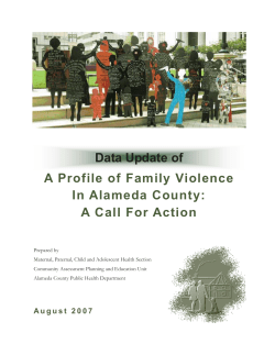 A Profile of Family Violence In Alameda County: A Call For Action