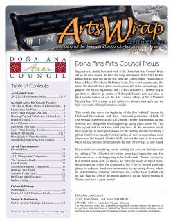Doña Ana Arts Council News