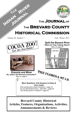 Journal Brevard County Historical Commission
