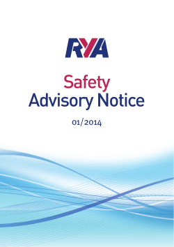 Safety  Advisory Notice 01/2014