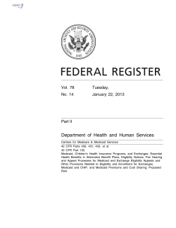Department of Health and Human Services Vol. 78 Tuesday, No. 14