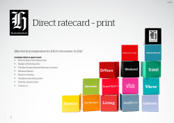 Direct ratecard – print •