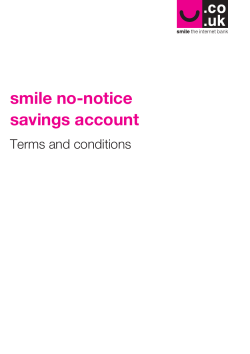 smile no-notice savings account Terms and conditions
