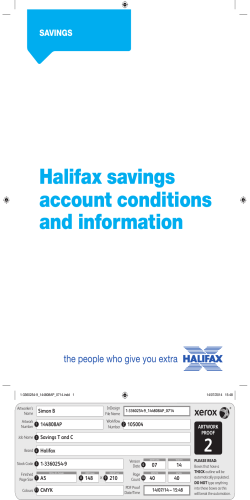 Halifax savings account conditions and information 2
