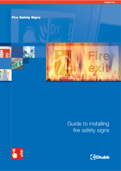 Guide to installing fire safety signs Fire Safety Signs Chubb Fire
