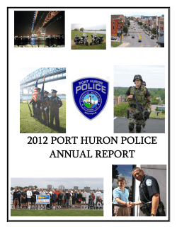 2012 PORT HURON POLICE ANNUAL REPORT