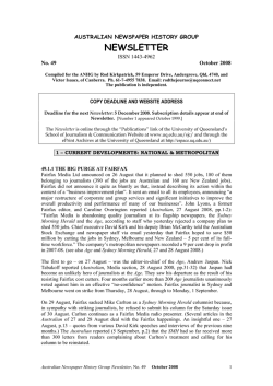 NEWSLETTER  AUSTRALIAN NEWSPAPER HISTORY GROUP No. 49