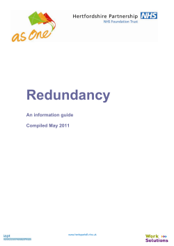 Redundancy   An information guide