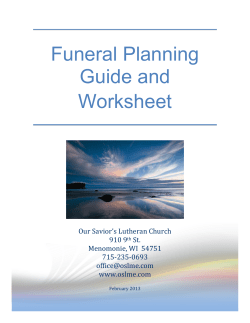 Funeral Planning Guide and Worksheet