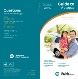 Guide to Questions Autopac about your coverage?
