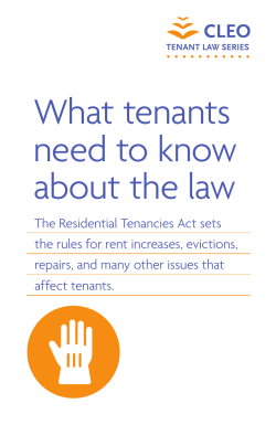 What tenants need to know about the law