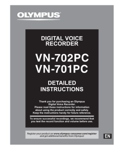 DIGITAL VOICE RECORDER DETAILED INSTRUCTIONS