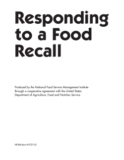 Responding to a Food Recall