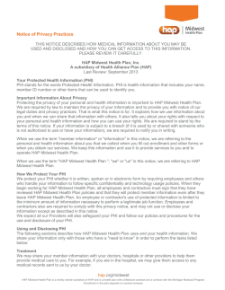 Notice of Privacy Practices