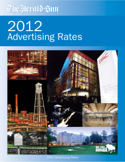 2012 Advertising Rates 2012 Advertising Rates