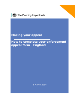 Making your appeal How to complete your enforcement appeal form - England