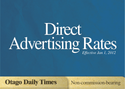 Direct Advertising Rates Otago Daily Times Non-commission-bearing