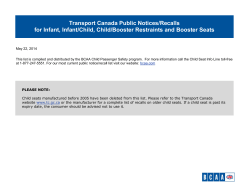 Transport Canada Public Notices/Recalls