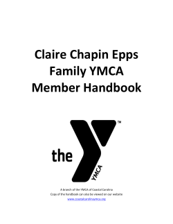 Claire Chapin Epps Family YMCA Member Handbook