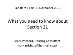 What you need to know about Section 21