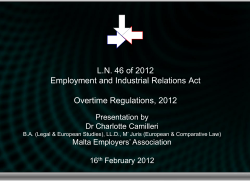 L.N. 46 of 2012 Employment and Industrial Relations Act  Overtime Regulations, 2012