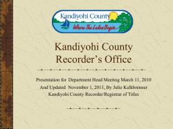 Kandiyohi County Recorder&rsquo;s Office