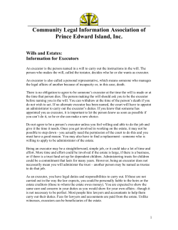 Community Legal Information Association of Prince Edward Island, Inc.  Wills and Estates: