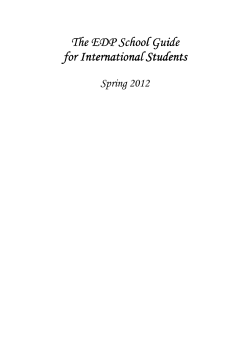 The EDP School Guide for International Students