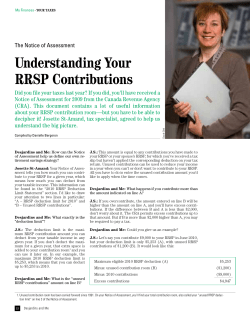 Understanding Your RRSP contributions