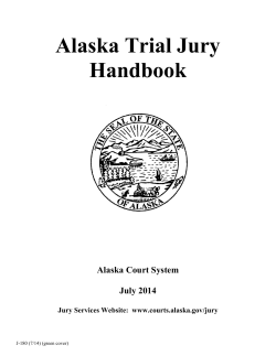 Alaska Trial Jury Handbook  Alaska Court System