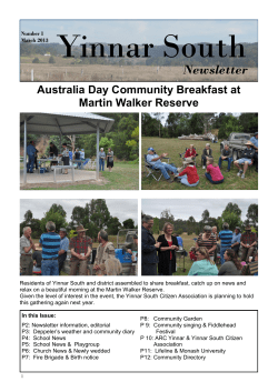 Yinnar South Newsletter Australia Day Community Breakfast at
