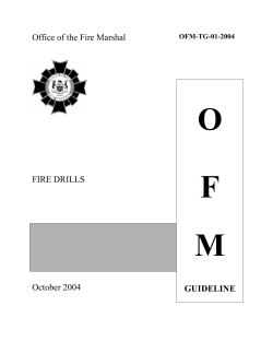 O F M Office of the Fire Marshal
