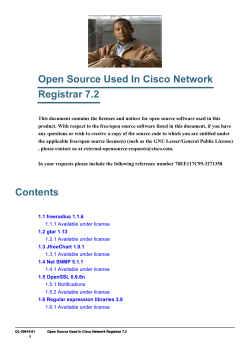 Open Source Used In Cisco Network Registrar 7.2