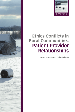 Patient-Provider Relationships Ethics Conflicts in Rural Communities: