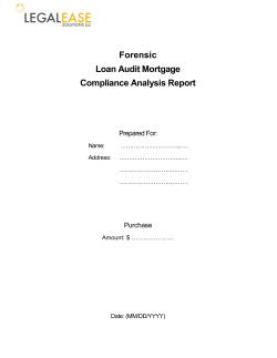 Forensic Loan Audit Mortgage Compliance Analysis Report