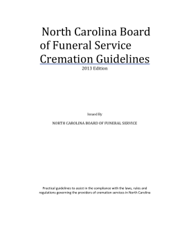 North Carolina Board of Funeral Service Cremation Guidelines