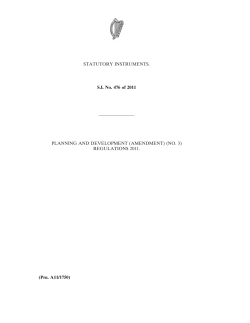 STATUTORY INSTRUMENTS. ———————— PLANNING AND DEVELOPMENT (AMENDMENT) (NO. 3) REGULATIONS 2011.