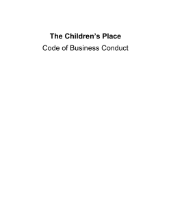 The Children’s Place Code of Business Conduct