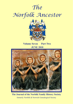 The Norfolk Ancestor Volume Seven     Part Two JUNE 2010
