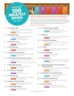 The Complete Checklist: 100 Must-Read Books