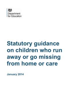 Statutory guidance on children who run away or go missing