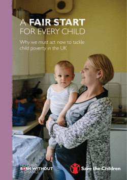 A fair start For everY child Why we must act now to tackle
