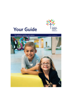 Your Guide For patients, families and visitors edition 1  november 2011