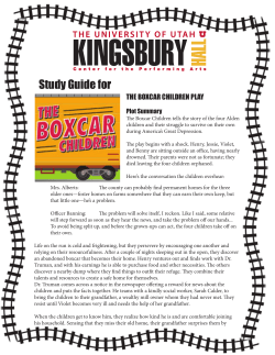 Study Guide for THE BOXCAR CHILDREN PLAY Plot Summary