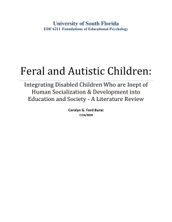 Feral and Autistic Children: