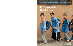 Children with Disabilities THE STATE OF THE WORLD’S CHILDREN